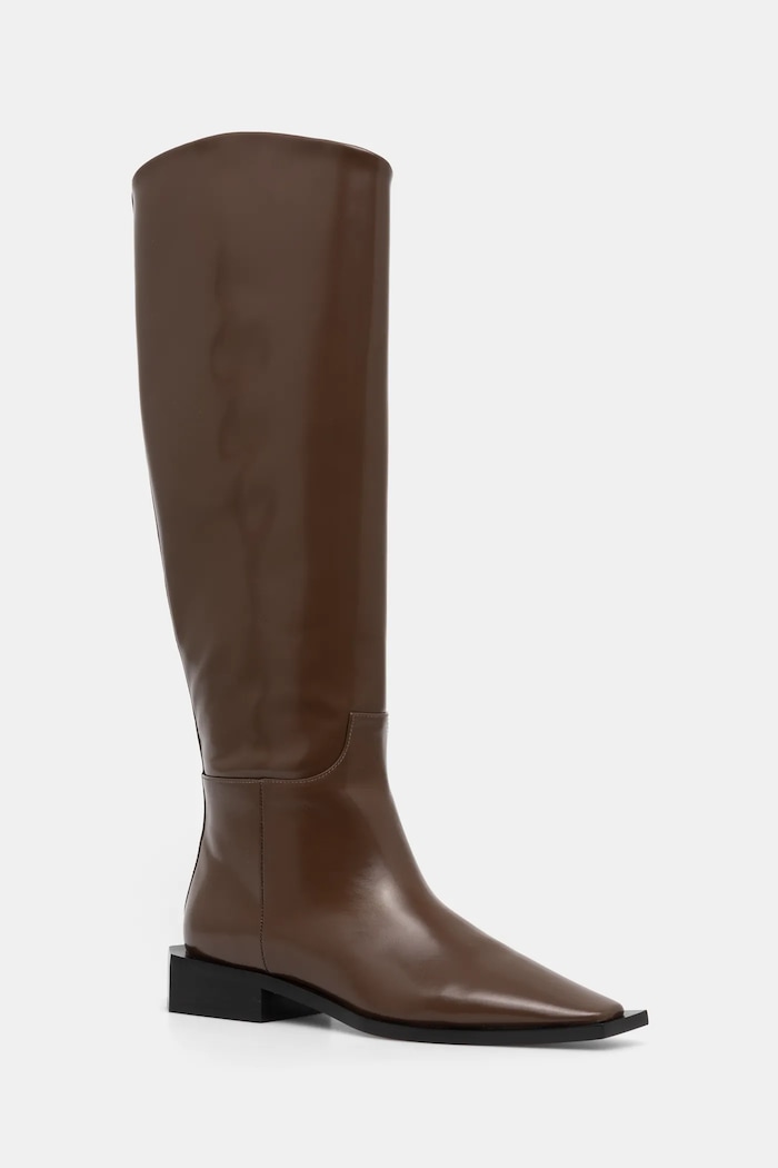 Vanda Novak kozaki skórzane Giselle Giselle.Nugat.Brown brązowy AW24