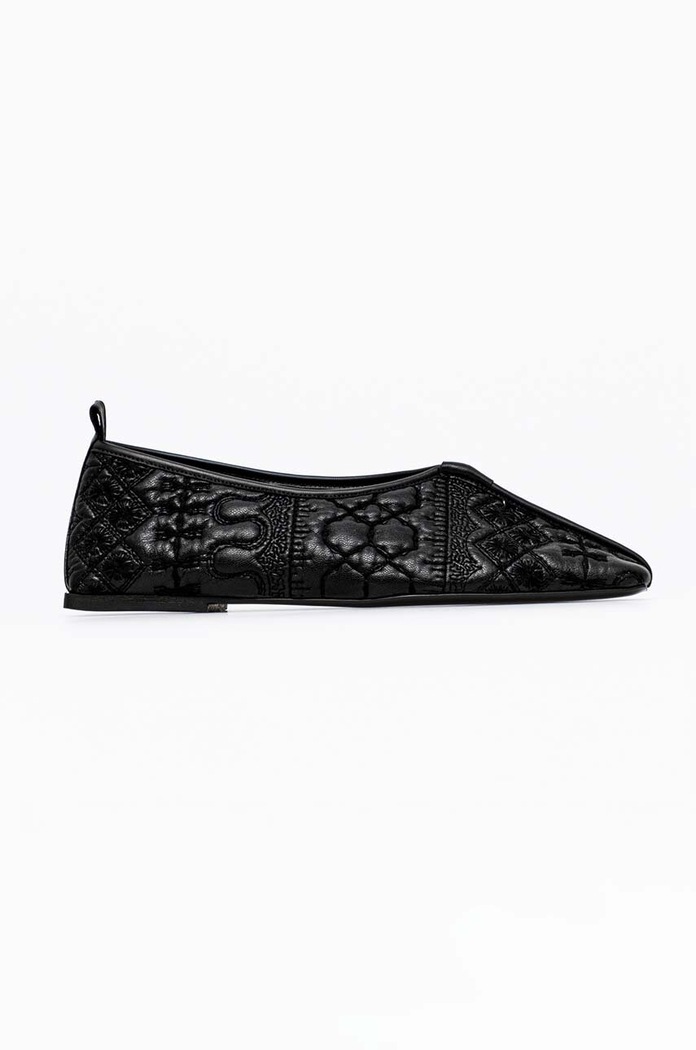 Kožené baleríny Vanda Novak Mulan černá Mulan.Boho.Black
