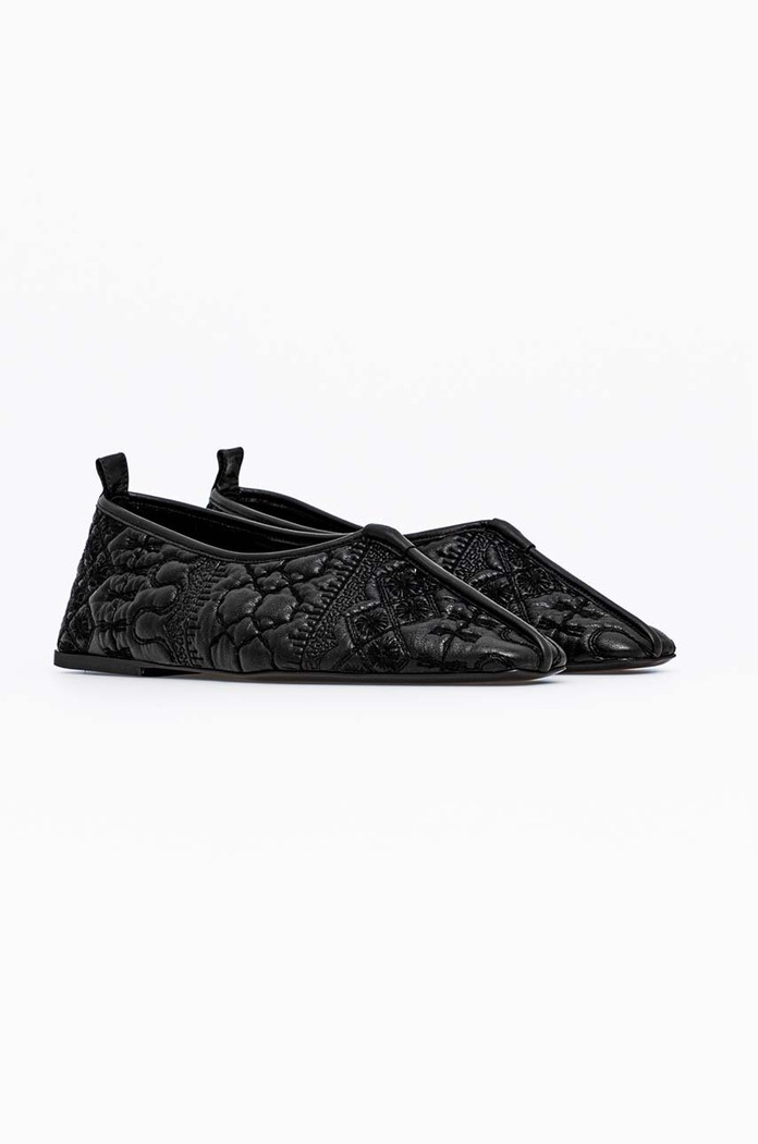 Kožené baleríny Vanda Novak Mulan Mulan.Boho.Black černá AW24