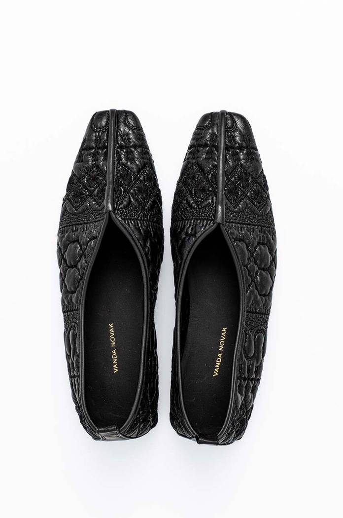 Boty Kožené baleríny Vanda Novak Mulan Mulan.Boho.Black černá