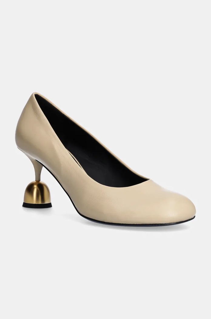Vanda Novak szpilki skórzane Betty Betty.Ivory beżowy AW24