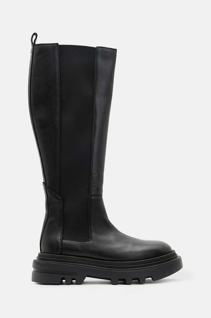 Kozačky AllSaints Monica Boot platforma černá W059FB