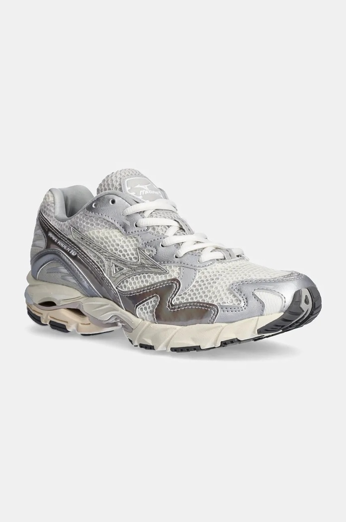 Tenisky Mizuno WAVE RIDER 10 imitace kůže stříbrná D1GA2431