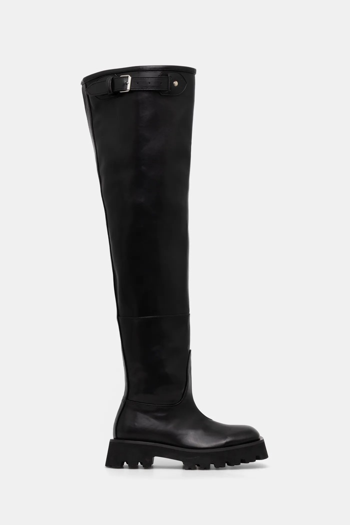 Δερμάτινες μπότες Fiorucci W01FMASH281VL01.BK01 μαύρο AW24