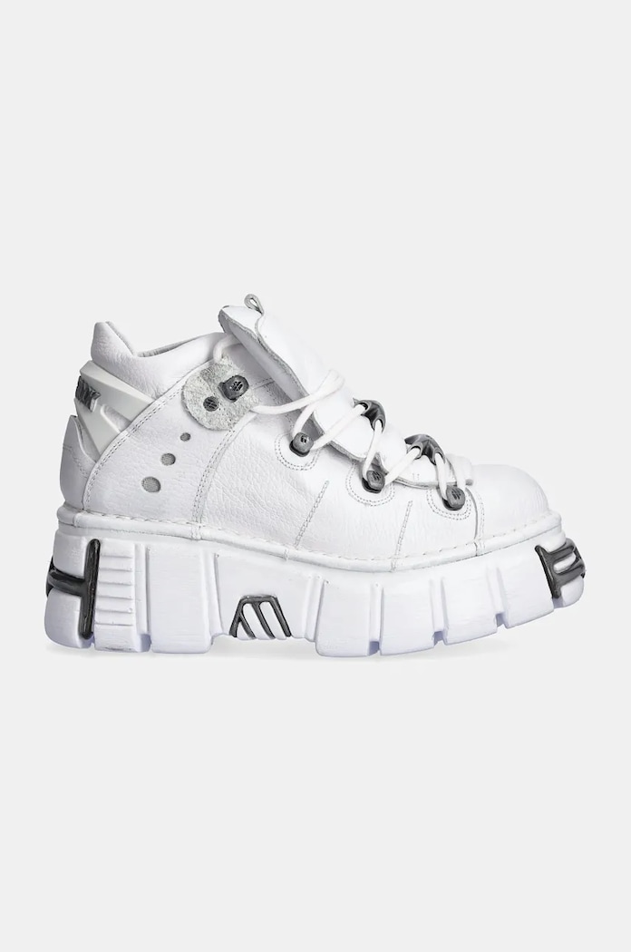Кожени маратонки New Rock Napa Blanca + Tower Blanco Acero M.106N.S18 бял AA00