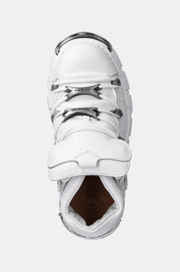Кожени маратонки New Rock Napa Blanca + Tower Blanco Acero бял M.106N.S18