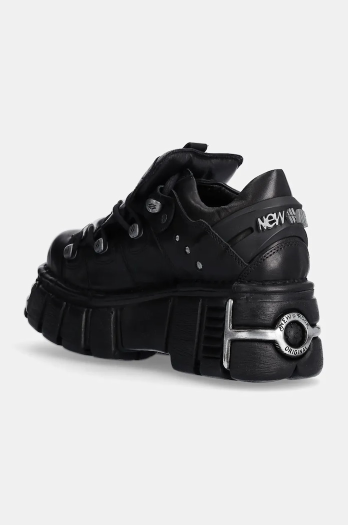 Încălțăminte New Rock sneakers din piele M.120N.S26 negru