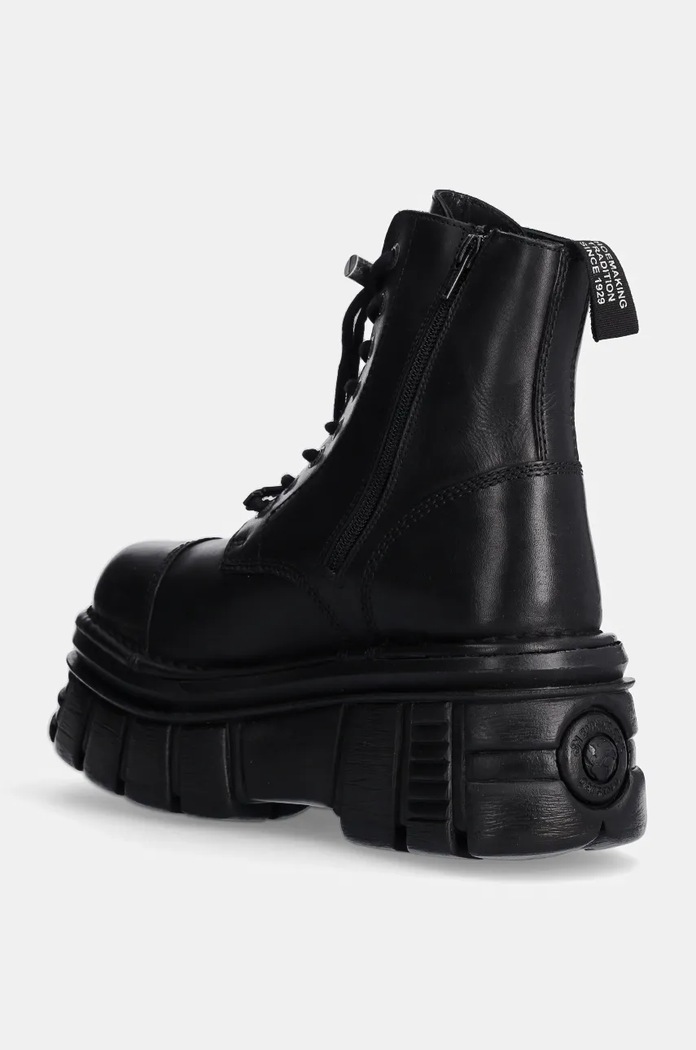 Shoes New Rock leather biker boots Nomada Negro + Tower Negro Lateral E-14 M.NEWMILI083.S21 black