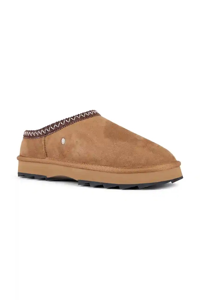 Kućne papuče od brušene kože Emu Australia Sharky Scuff W13179 smeđa AW25