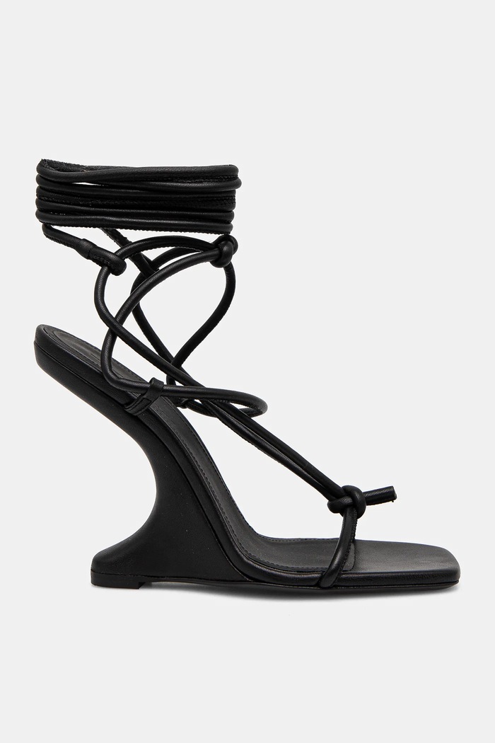 Rick Owens Lilies leather sandals CANTILEVER 11 PENTA LI02D5806.LLP.09 black AW24