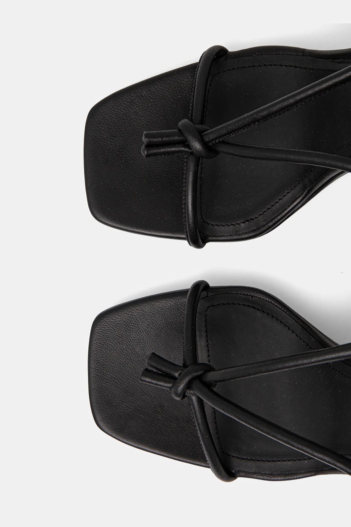 Rick Owens Lilies leather sandals CANTILEVER 11 PENTA black LI02D5806.LLP.09