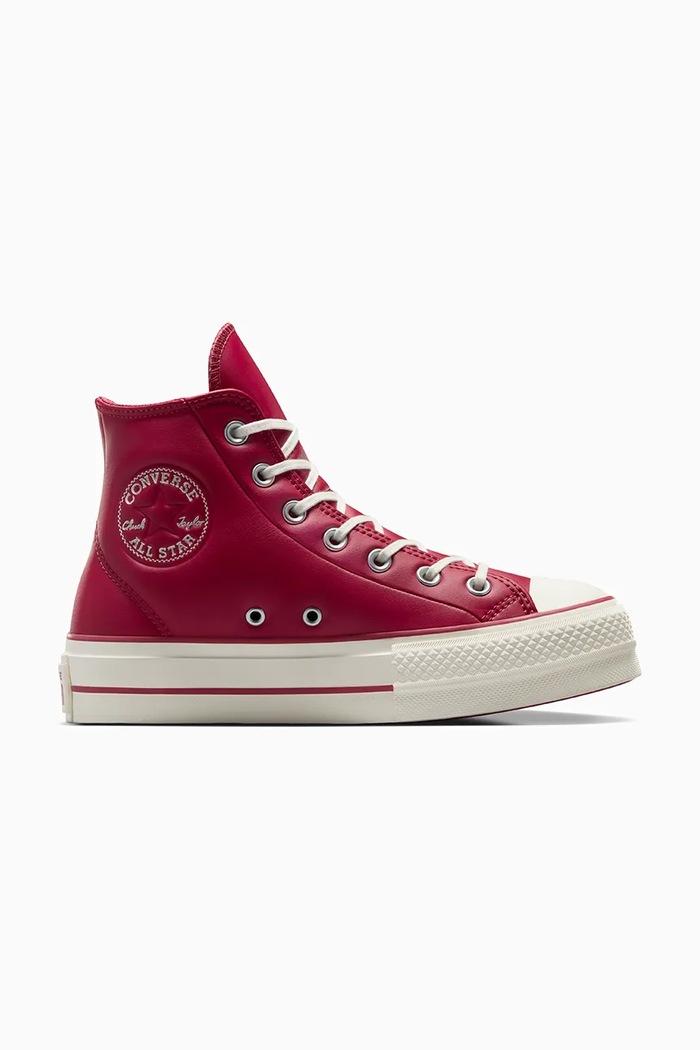 Converse trampki Chuck Taylor All Star Lift imitacja skóry licowej czerwony A11161C