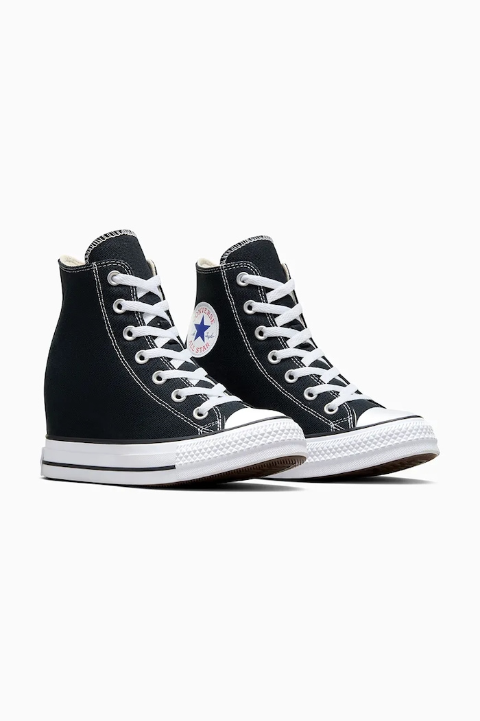 Πάνινα παπούτσια Converse Chuck Taylor All Star Wedge A11909C μαύρο SS25