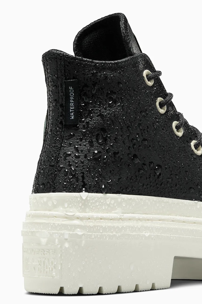 Δερμάτινα ελαφριά παπούτσια Converse Chuck Taylor All Star Lugged Heel A12328C μαύρο