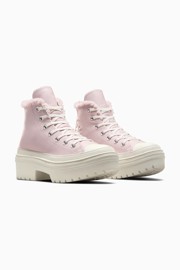 Kožené kecky Converse Chuck Taylor All Star Lugged Heel A09346C růžová AW24