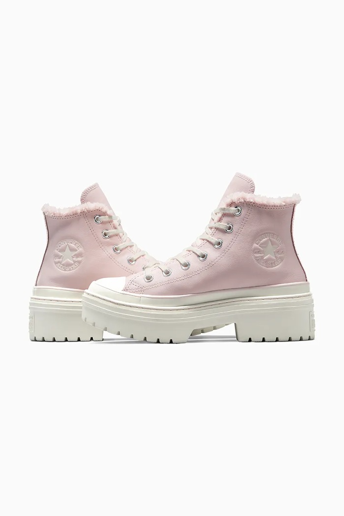 Boty Kožené kecky Converse Chuck Taylor All Star Lugged Heel A09346C růžová