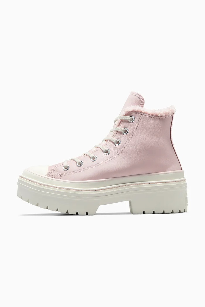 Kožené kecky Converse Chuck Taylor All Star Lugged Heel růžová A09346C