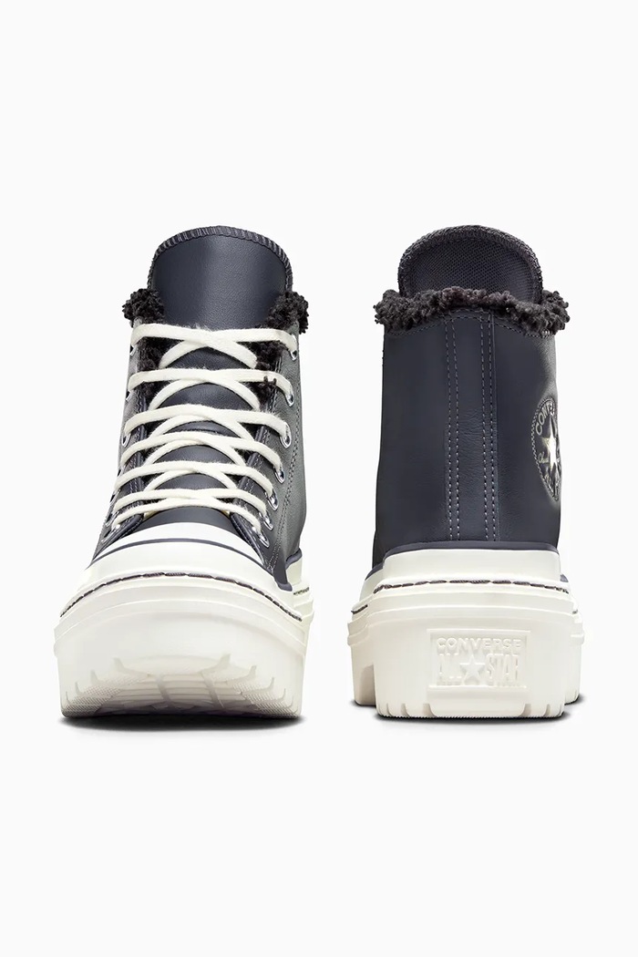 Παπούτσια Δερμάτινα ελαφριά παπούτσια Converse Chuck Taylor All Star Lugged Heel A10152C γκρί