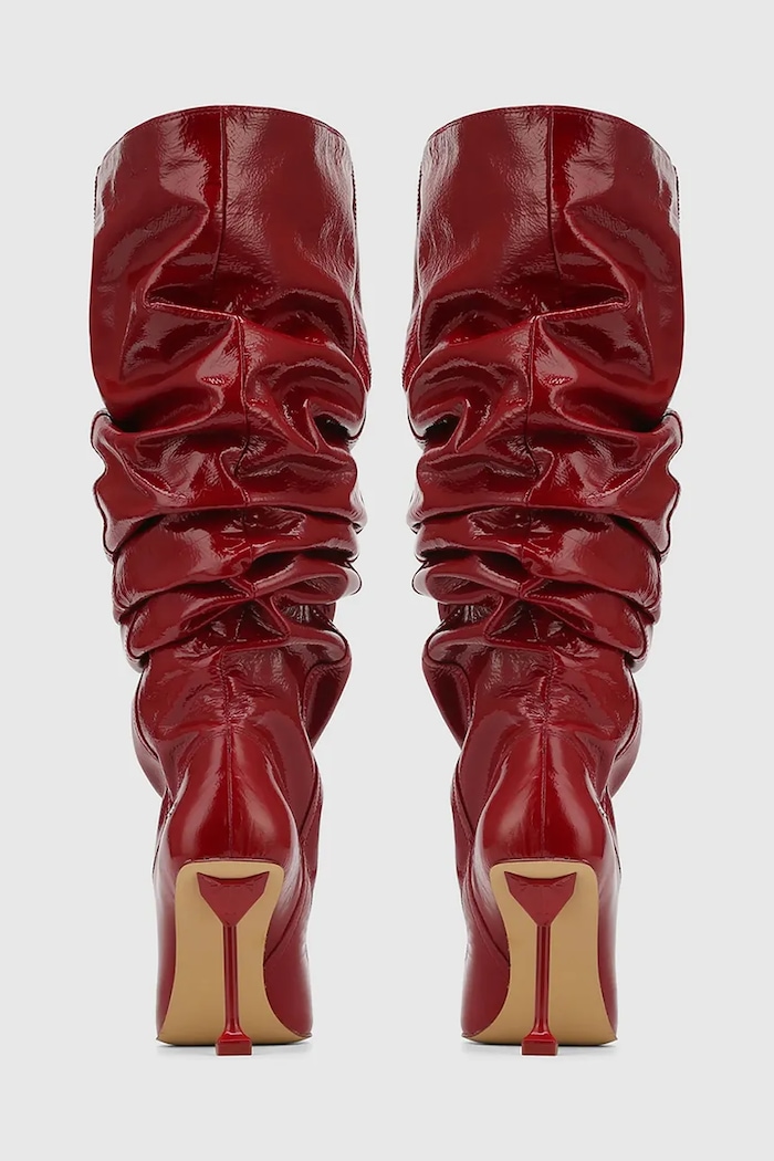 Obuv Kožené čižmy Naked Wolfe Vern Vern.Crinkle.Patent.Red červená