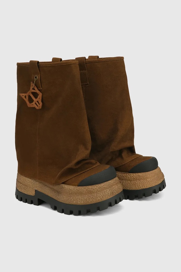 Naked Wolfe shoes Disturb Disturb.Canvas.Toffee brown AW24