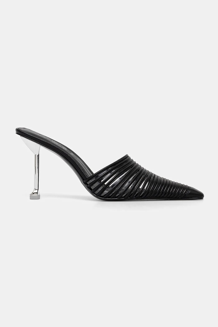Δερμάτινα mules Naked Wolfe Chromed Chromed.Black.Leather μαύρο SS25