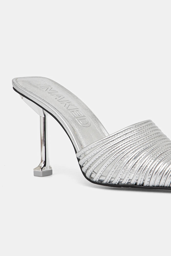 Kožené šľapky Naked Wolfe Chromed strieborná Chromed.Silver.Leather