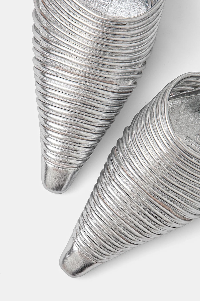 Kožené šľapky Naked Wolfe Chromed Chromed.Silver.Leather