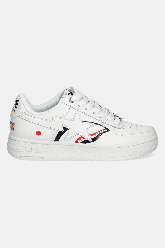 A Bathing Ape sneakers in pelle Shark Bape Sta L 1K80291307 bianco AW24