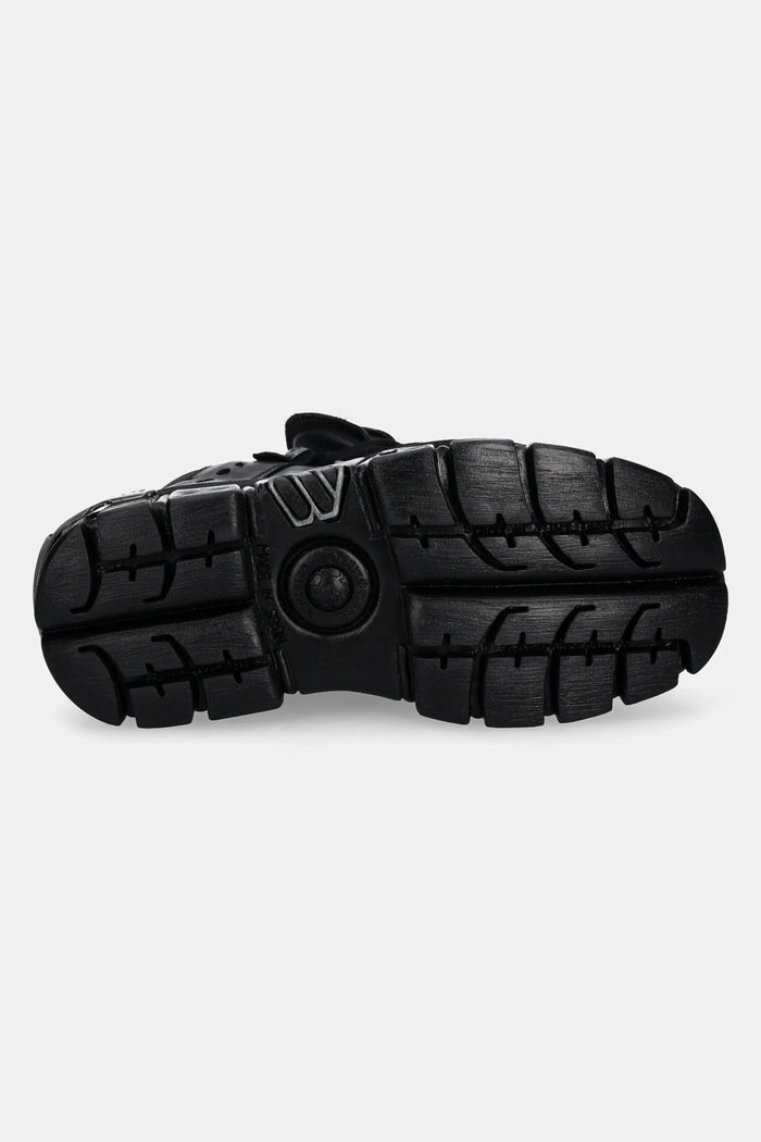 Δερμάτινα sneakers New Rock ITALI NEGRO+ NOMADA NEGRO+ TOWER NEGRO E14 M.106.S70 μαύρο