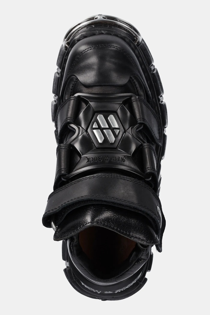New Rock leather sneakers black M.285.S1