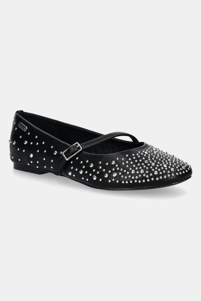 Μπαλαρίνες Pepe Jeans DIANE SHINY απομίμηση λείου δέρματος μαύρο PLS10425