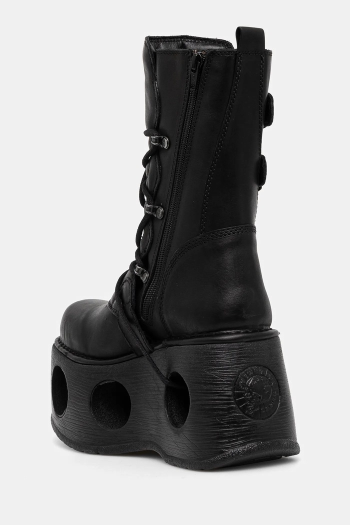Obuwie New Rock buty skórzane ITALI Y NOMADA NEGRO + SPACE MUELLES M.373.S2 czarny
