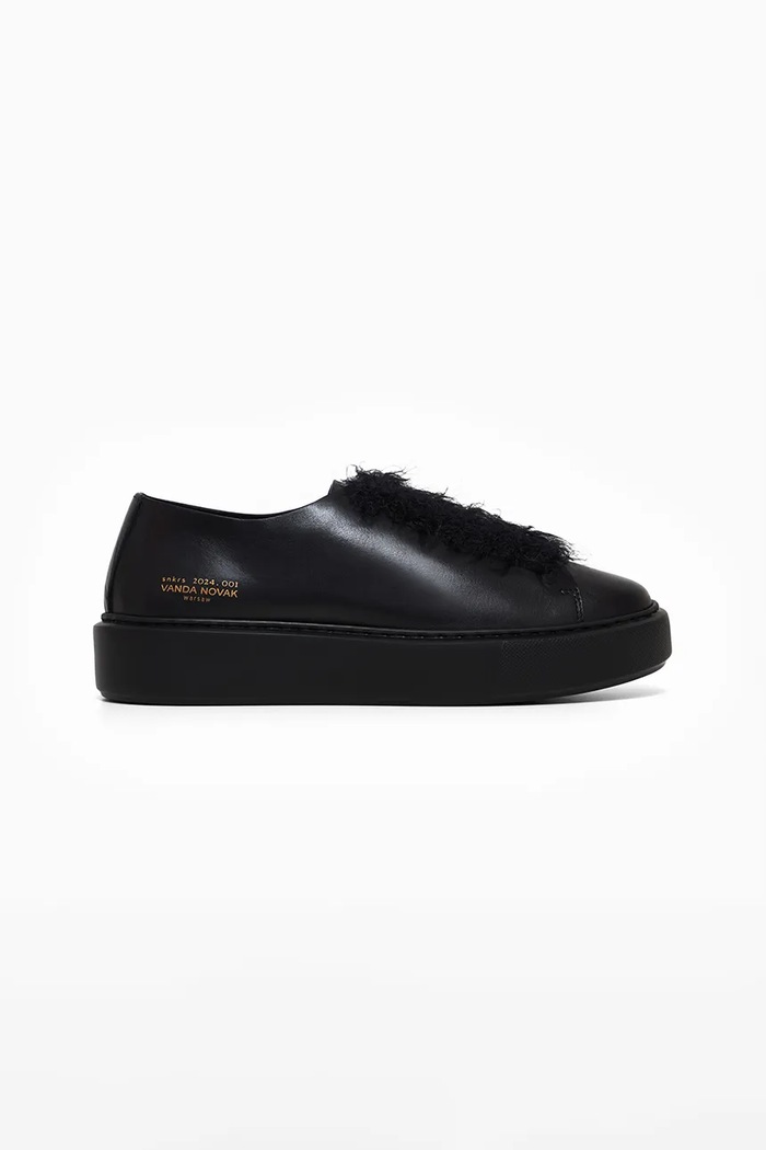 Kožne tenisice Vanda Novak Grace ravni crna Grace.Light.Black