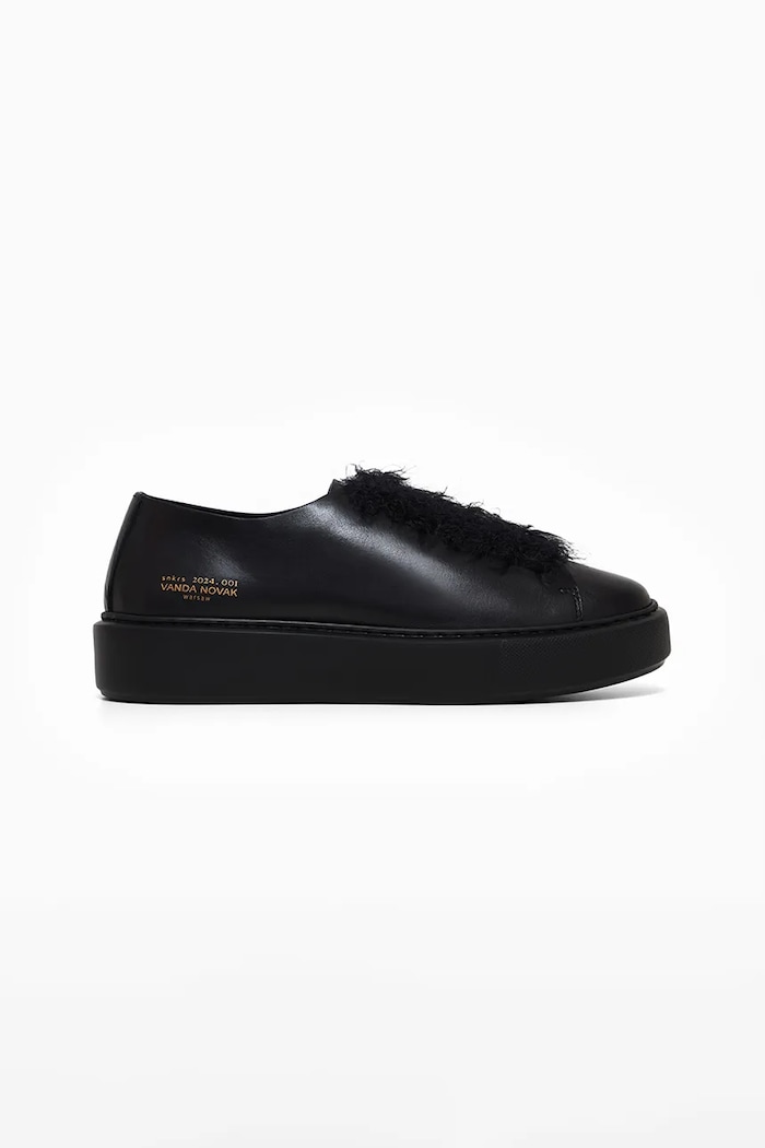 Kožne tenisice Vanda Novak Grace ravni crna Grace.Light.Black