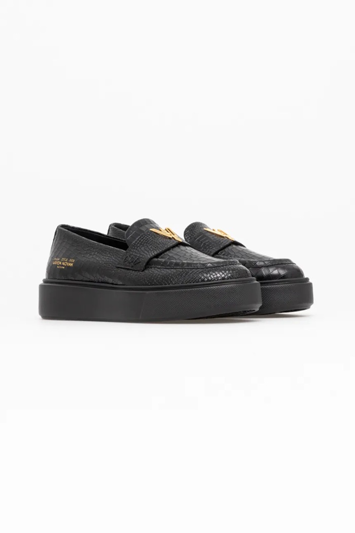 Кожаные мокасины Vanda Novak Kayla Kayla.Black.Coco чёрный AW24