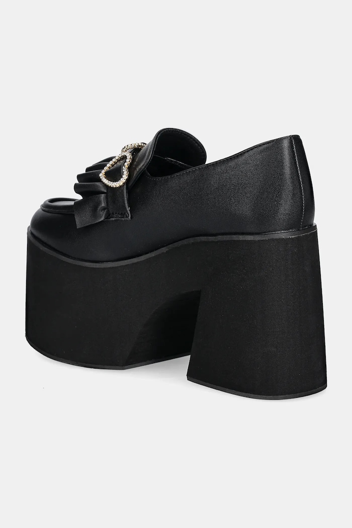 Obuv Lodičky Koi Footwear Dark Delights Chunky Heart GW02 čierna
