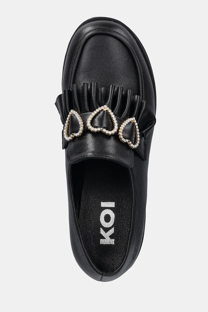 Lodičky Koi Footwear Dark Delights Chunky Heart čierna GW02