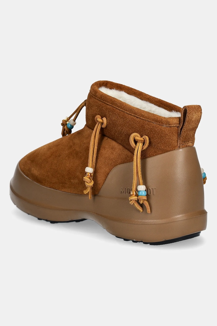Παπούτσια Μπότες χιονιού σουέτ Moon Boot MB LUNA LOW SUEDE BEADS 80D2480100.M008 καφέ