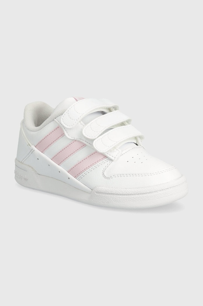 adidas Originals sneakersy skórzane dziecięce TEAM COURT 2 STR CF niska biały ID6635