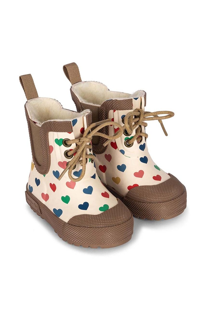 Konges Sløjd kalosze dziecięce THERMO BOOTS PRINT beżowy KS101306.G