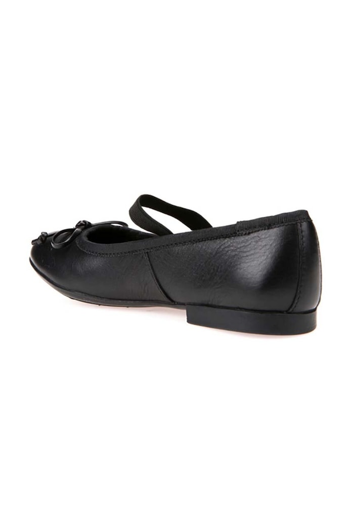 Geox balerini din piele pentru copii JR PLIE' negru J3455B.00043.35.41