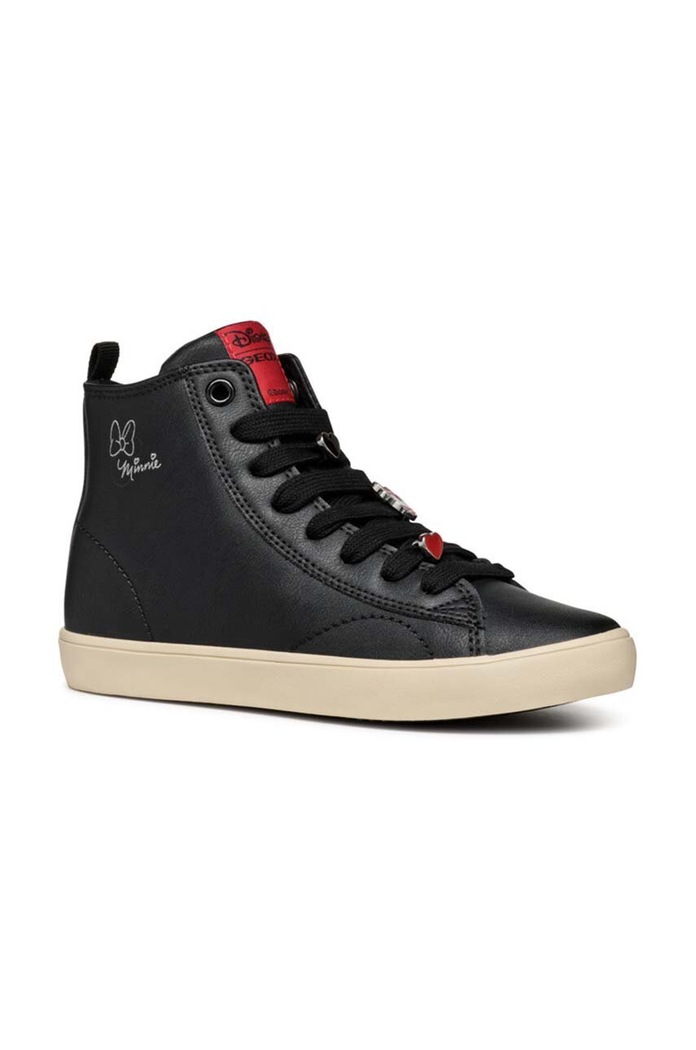 Dětské kožené sneakers boty Geox JISLI Postavičky z pohádek černá J464NH.000BC.36.39