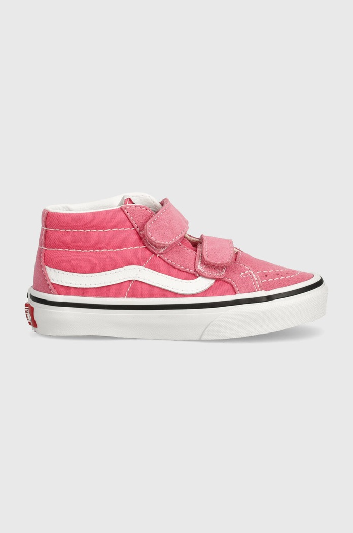 Dječje tenisice od brušene kože Vans SK8-Mid Reissue VN000CZ5CHL1 roza AW24