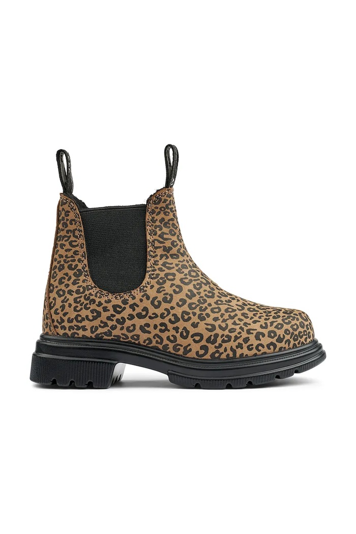 Detské nubukové členkové čižmy Liewood Daria Leather Boot zelená LW19371