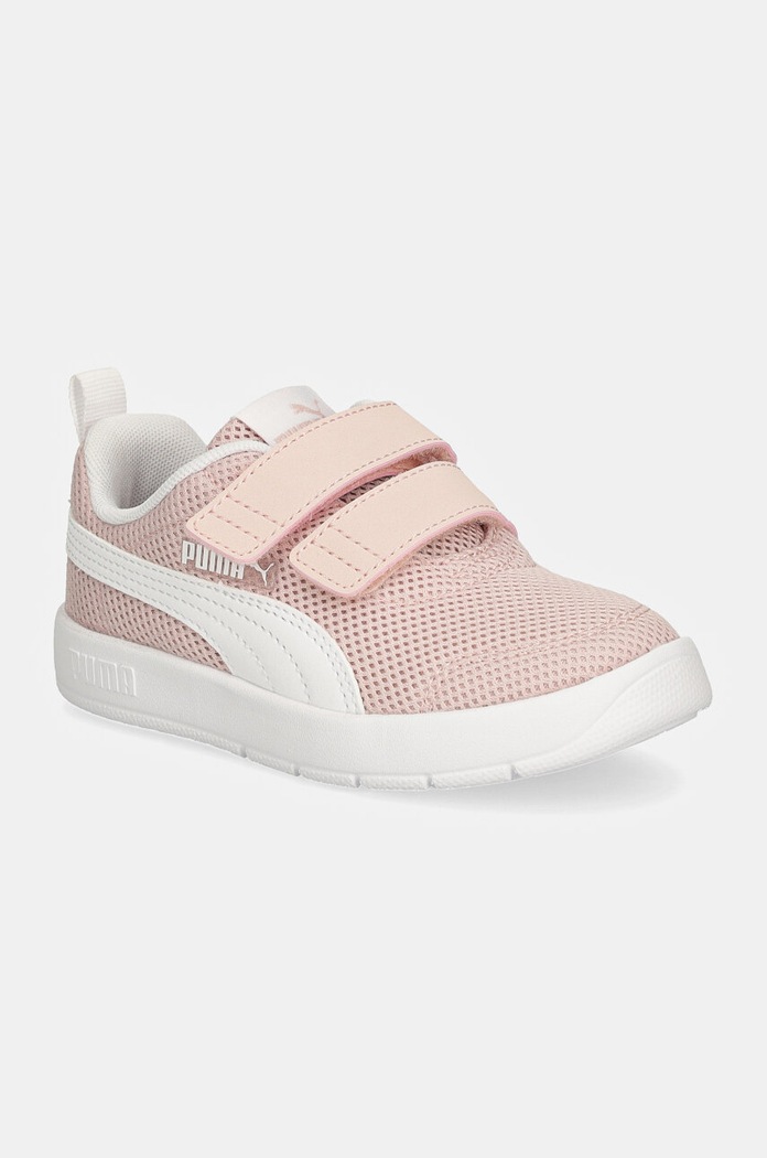 Puma sneakersy dziecięce Courtflex V3 Mesh PS syntetyczny różowy 398085