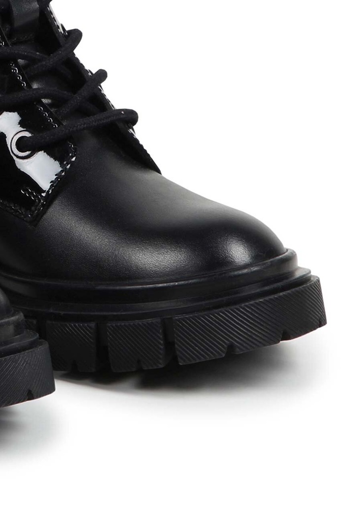 Otroški usnjeni nizki škornji Dkny D60878.36.39 črna AW24