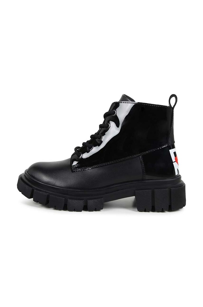 Otroški usnjeni nizki škornji Dkny črna D60878.36.39