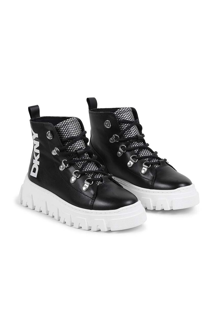 Dětské kožené boty Dkny přírodní kůže černá D60879.36.39