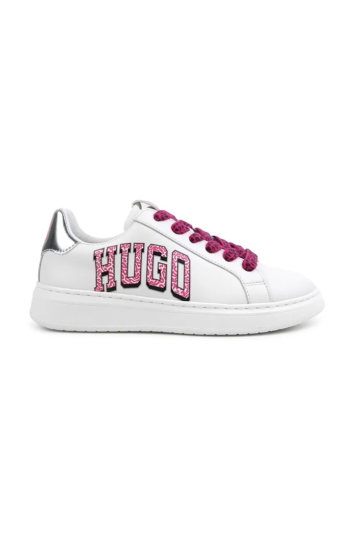Dětské kožené tenisky HUGO G00254.27.35 bílá AW24