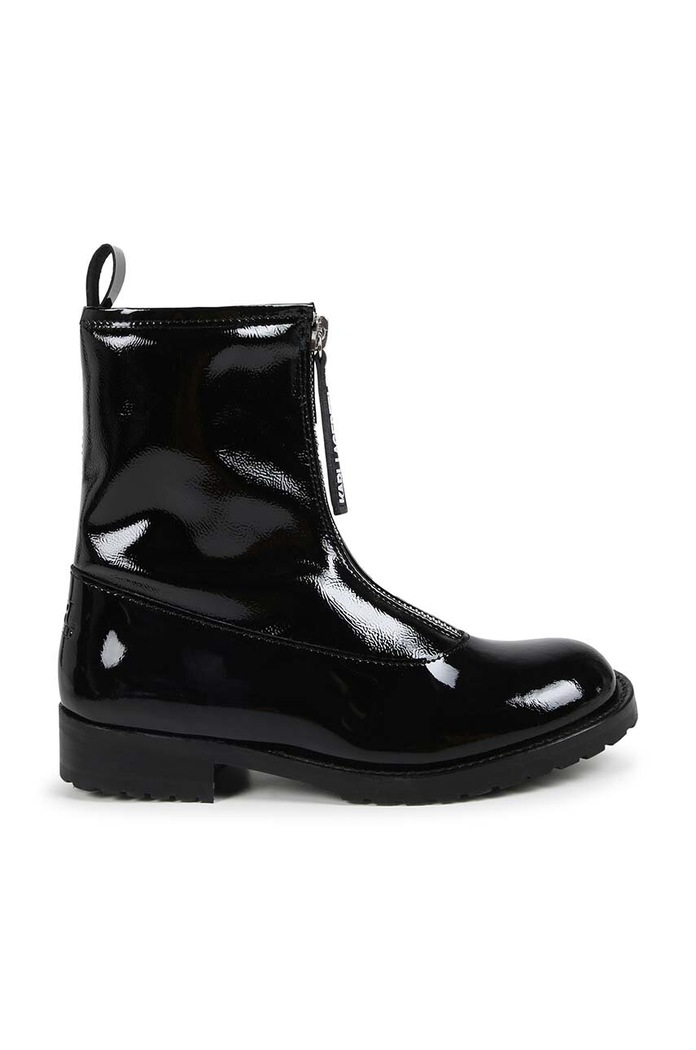 Dječje kožne gležnjače Karl Lagerfeld Z30305.36.39 crna AW24